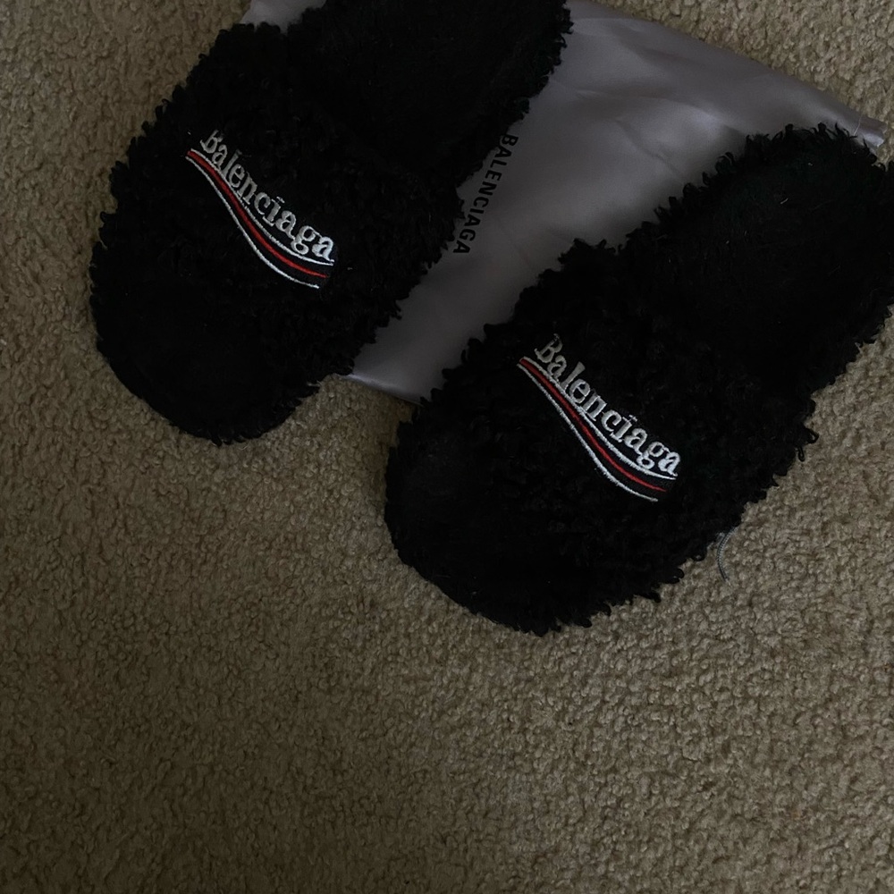 Balenciaga Black Slippers
